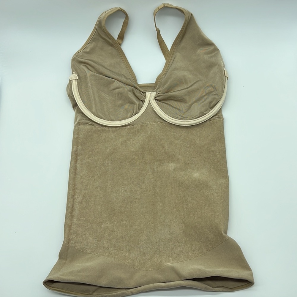 NWT SPANX Step Into Cami Slim Cognito With Removable Underwire Size Large Nude - Picture 7 of 10